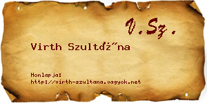 Virth Szultána névjegykártya